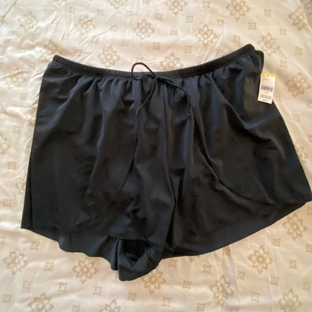 Black plus size swim shorts